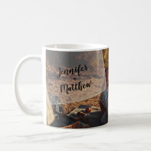 Vellum Overlay Personalized Wraparound Photo  Coffee Mug