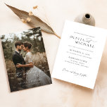 Vellum Overlay Wedding Invitation With Photo<br><div class="desc">Introducing our Vellum Overlay Wedding Invitation With Photo! This elegant card perfectly balances minimalism and romance, featuring a stunning photo of the couple. Ideal for beach, coastal, and tropical weddings, it offers a modern, informal vibe. The luxury calligraphy and contemporary design make it a unique choice for any destination celebration....</div>