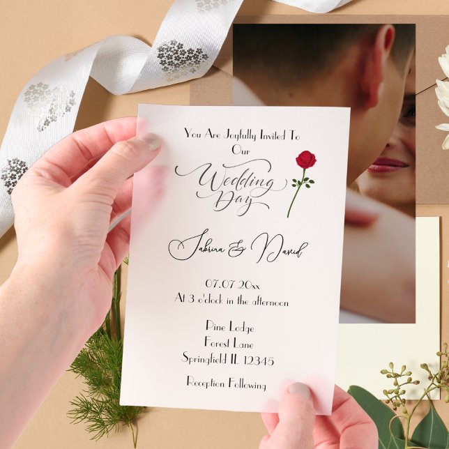 Vellum Rose Invitations (Creator Uploaded)