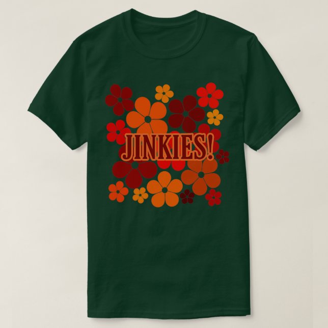 Velma Jinkies retro flower power print T-Shirt (Design Front)