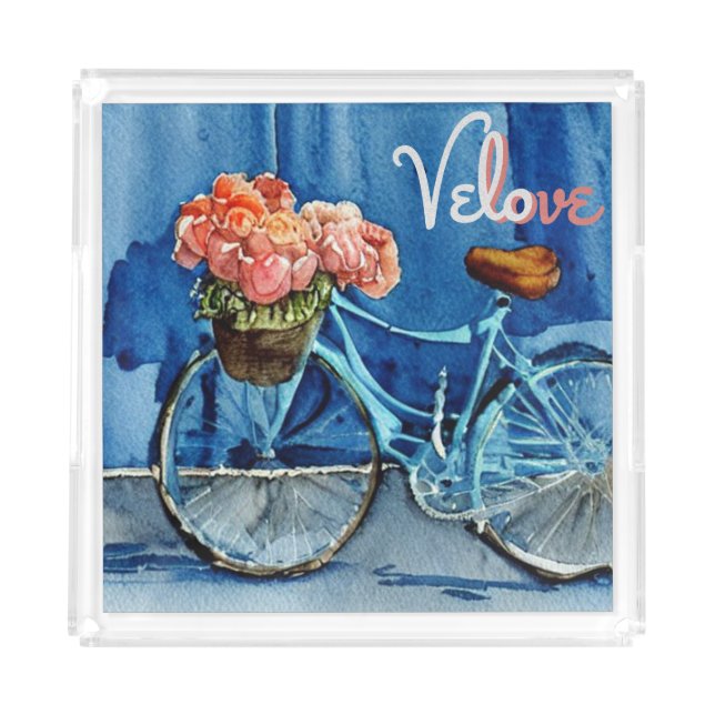 Velo Love Cycling Acrylic Tray (Front)