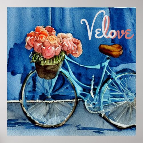 Velo Love Cycling Poster