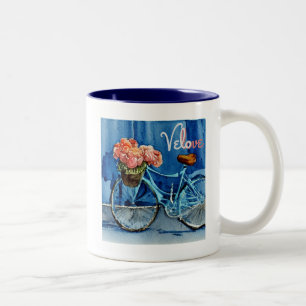 Velo Love Cycling Two-Tone Coffee Mug