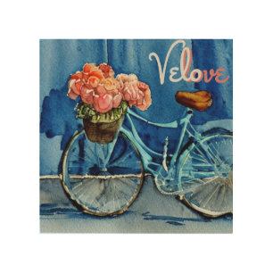 Velo Love Cycling Wood Wall Art
