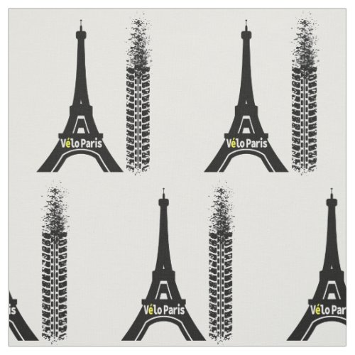 Velo Paris Bike Eiffel Tower Fabric