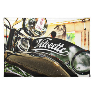 Velocette M Series vintage motorcycle Cloth Placemat