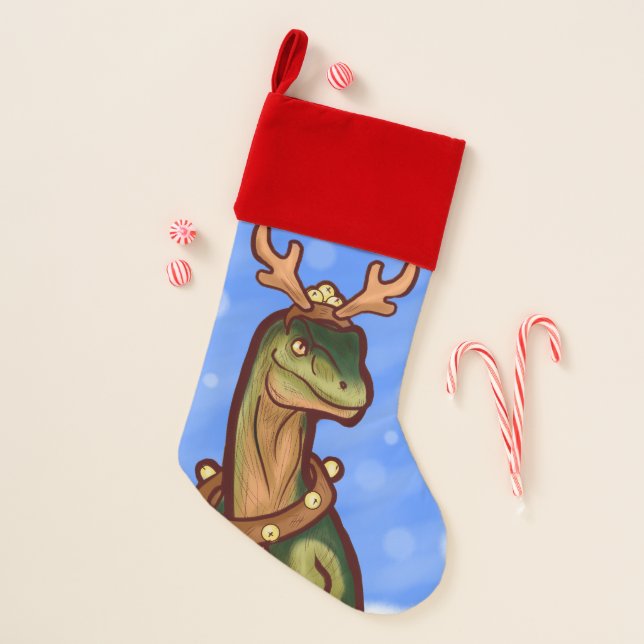Veloci-reindeer Christmas Stocking (Front)
