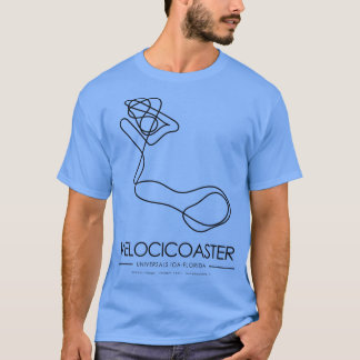 Velocicoaster Minimalistic Rollercoaster Layout T-Shirt