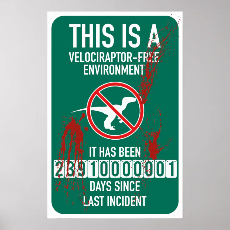 velociraptor free zone