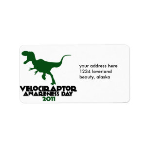 Velociraptor Awareness day 2011 Label