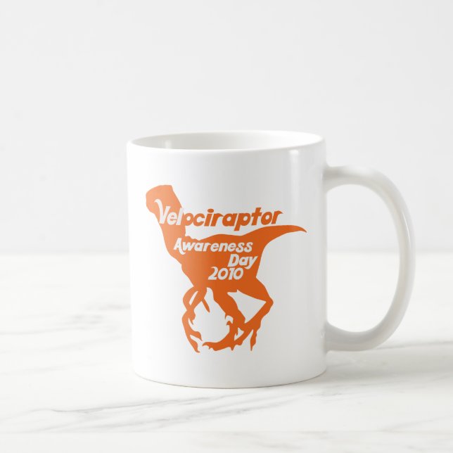 Velociraptor Awareness Day Coffee Mug (Right)