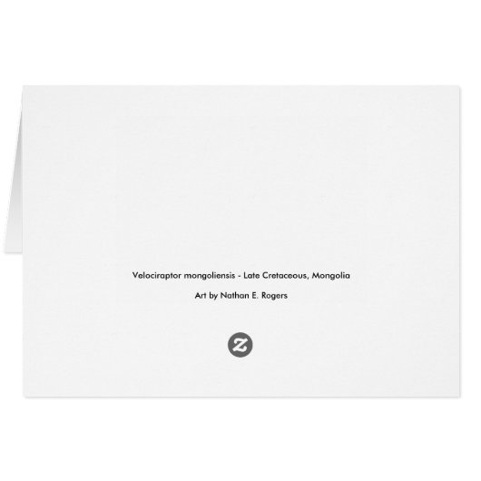 Velociraptor Blank Card (Back Horizontal)