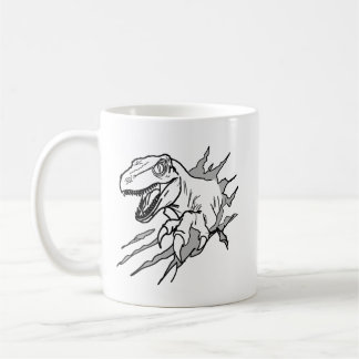 Velociraptor Claw Metal Line Art Not Contained Mug