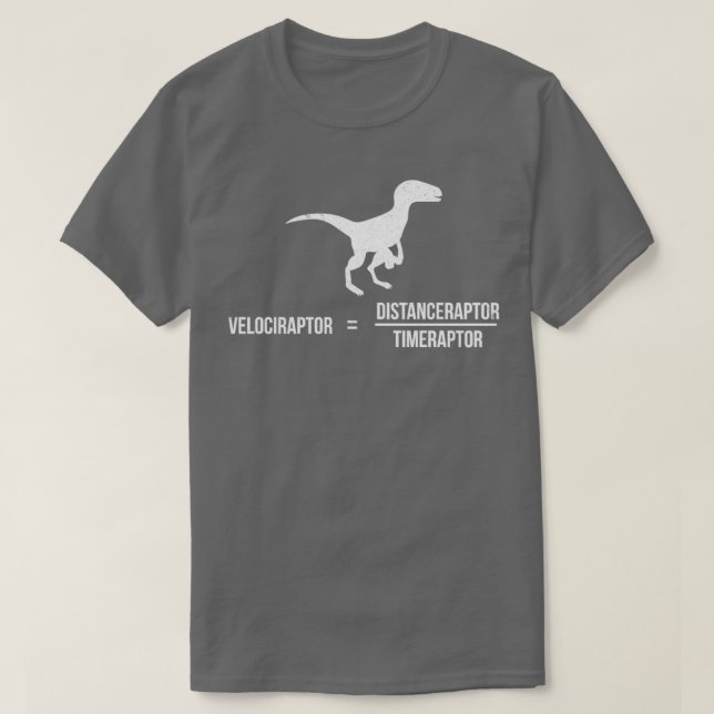 Velociraptor Dinosaur Dino Puns Math Geometry Pun  T-Shirt (Design Front)