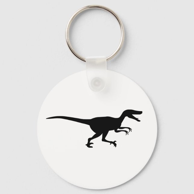 Velociraptor Dinosaur Keychain (Front)