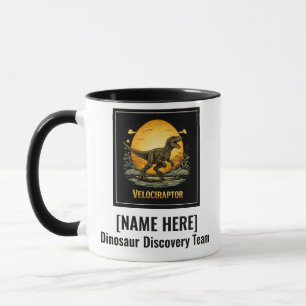 Velociraptor Dinosaur Prehistoric Moon Mug