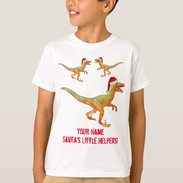 Velociraptor Funny Festive Raptor Dinosaur Slogan  T-Shirt (Front)