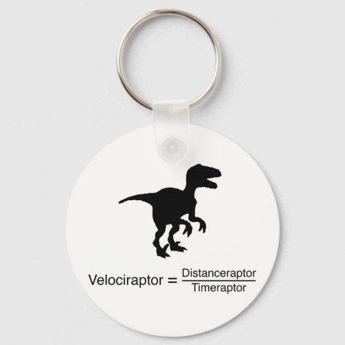 velociraptor funny science keychain