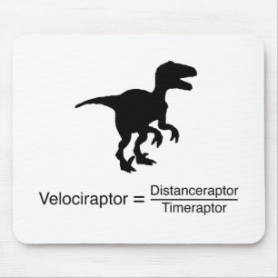 velociraptor funny science mouse pad