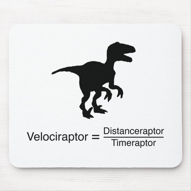 velociraptor funny science mouse pad (Front)