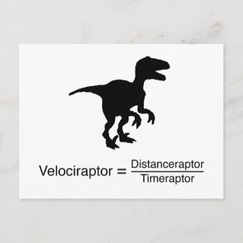 Velociraptor Funny Science Postcard by OblivionHead at Zazzle