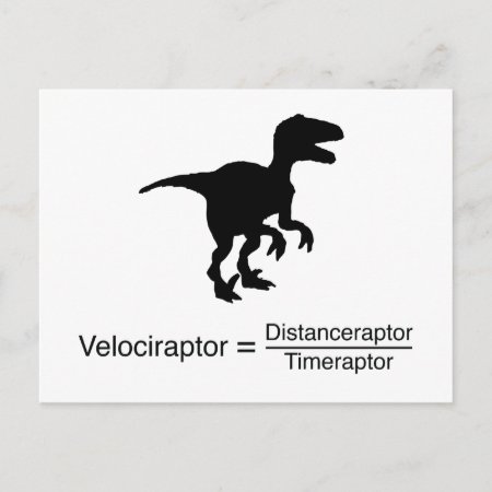 Velociraptor Funny Science Postcard