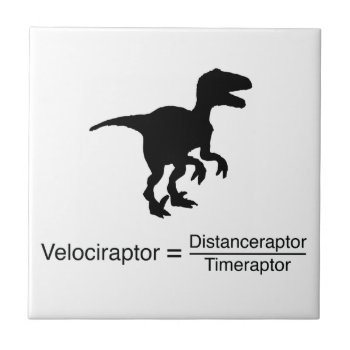 Velociraptor Funny Science Tile by OblivionHead at Zazzle
