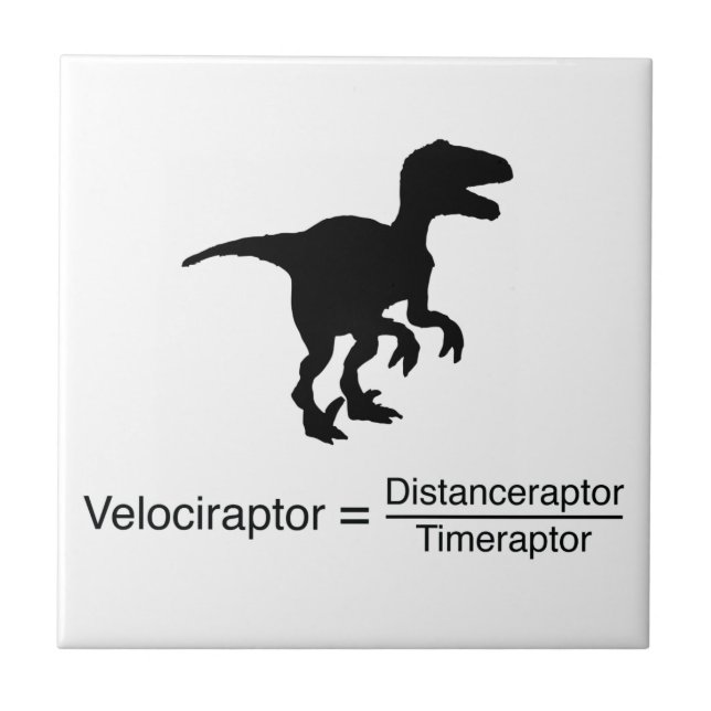 velociraptor funny science tile (Front)