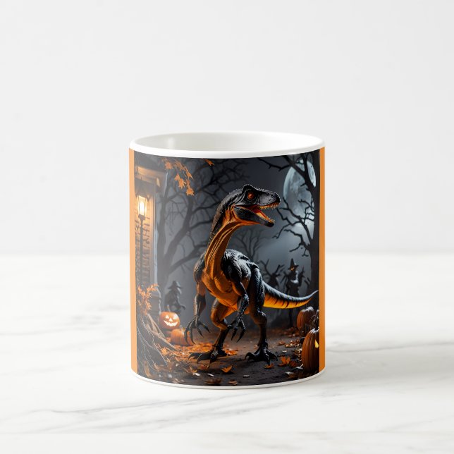 Velociraptor Halloween Coffee Mug (Center)