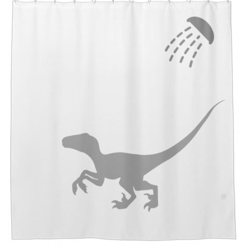Velociraptor Hiding Behind Your Shower Curtain