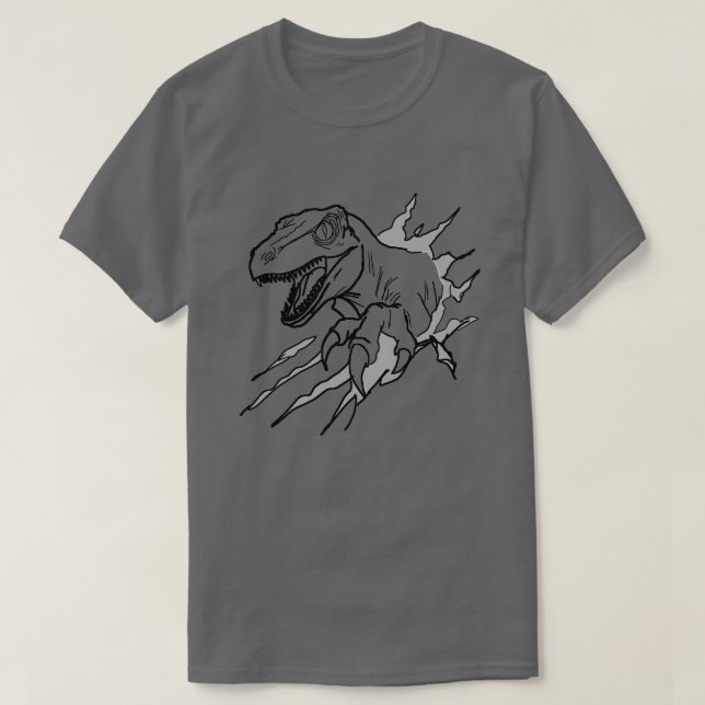 Velociraptor Line Art Tee (Design Front)