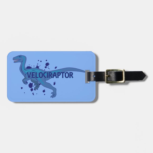 Velociraptor Luggage Tag (Front Horizontal)