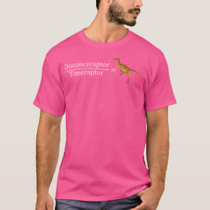 Velociraptor Math Funny Dinosaur Velocity Formula T-Shirt