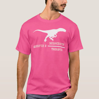 Velociraptor Physics Distance Time Formula Dinosau T-Shirt