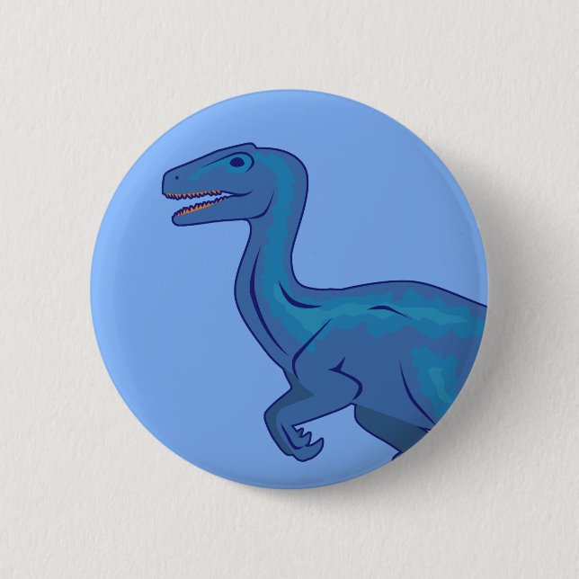 Velociraptor Pinback Button (Front)
