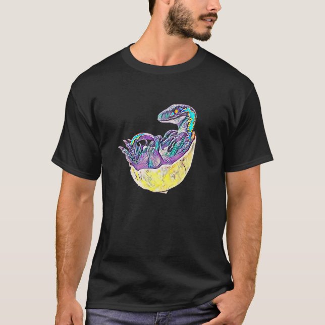 Velociraptor Raptor Dinosaur T-Shirt (Front)