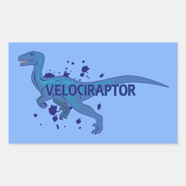 Velociraptor Rectangular Sticker (Front)