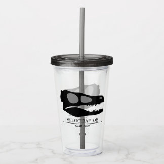 Velociraptor Skull Acrylic Tumbler