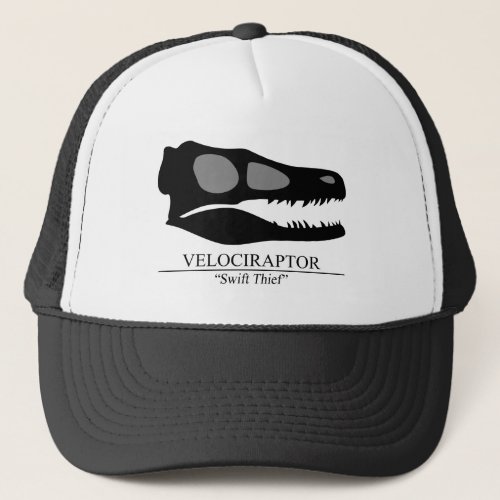 Velociraptor Skull Trucker Hat