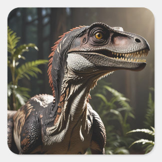 Velociraptor Square Sticker