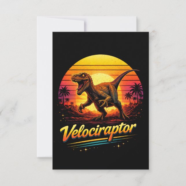 Velociraptor Thank You Card (Front)