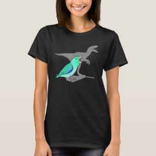 Velociraptor Turquoise Parrotlet, Dinosaur Parrot  T-Shirt