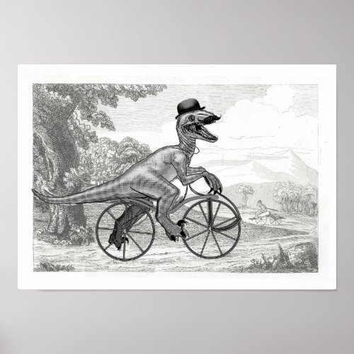 Velociraptor velocipede poster