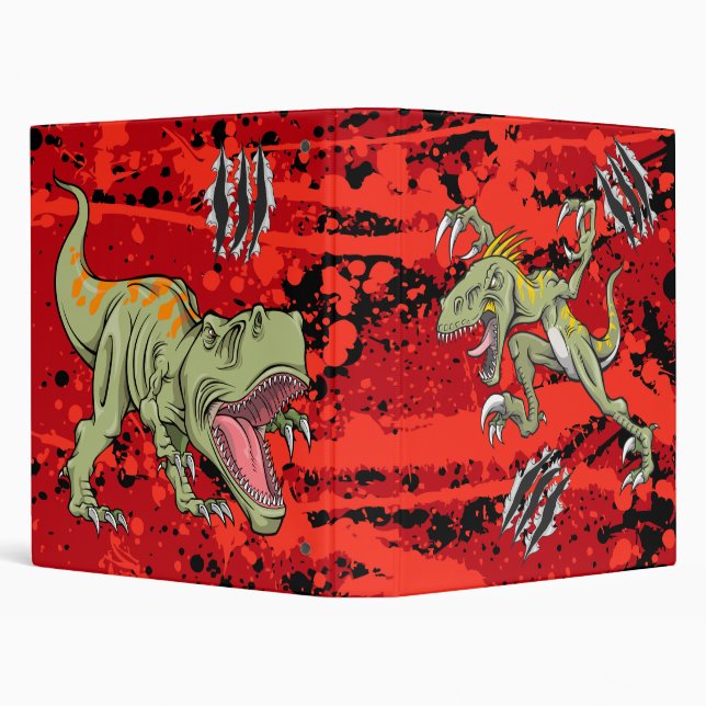 Velociraptor vs Tyrannosaurus Rex Dinosaur  Binder (Background)