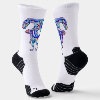 Velociraptor Women's Raptors Dinosaur Crew Socks