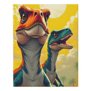 Velociraptors Faux Canvas Print