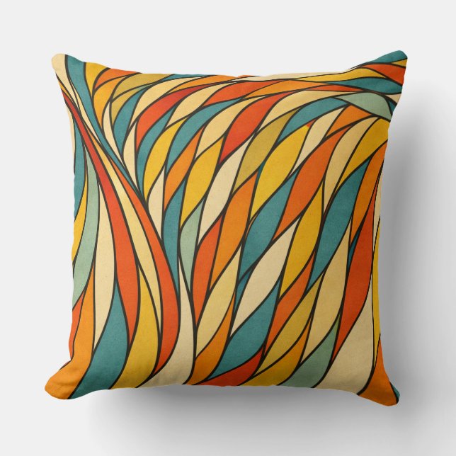 Velocity Bloom Throw Pillow (Front)
