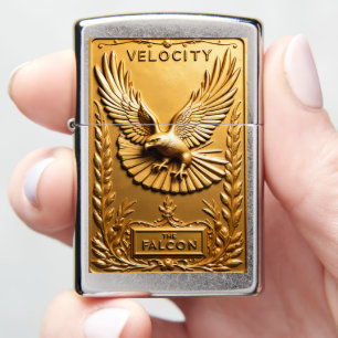 Velocity Falcon Golden Wings Predator Zippo Lighter