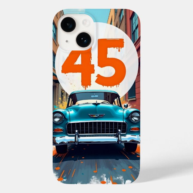 Velocity of 45: A Retro Celebration in Motion Case-Mate iPhone Case (Back)