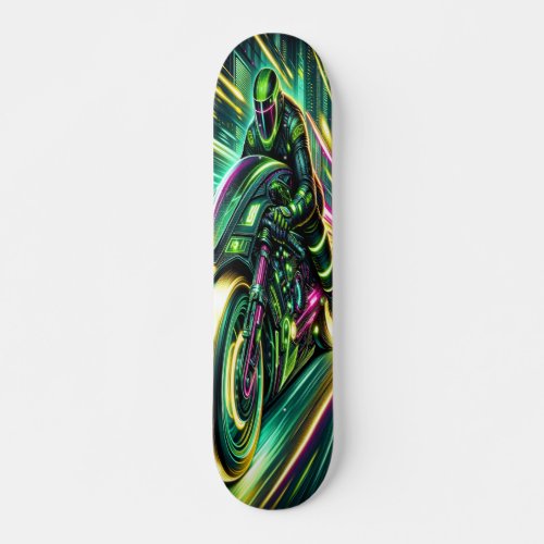 Velocity Rush Cyberpunk Racer Skateboard